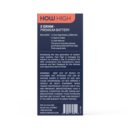 How High Premium Battery - Relivia, Inc